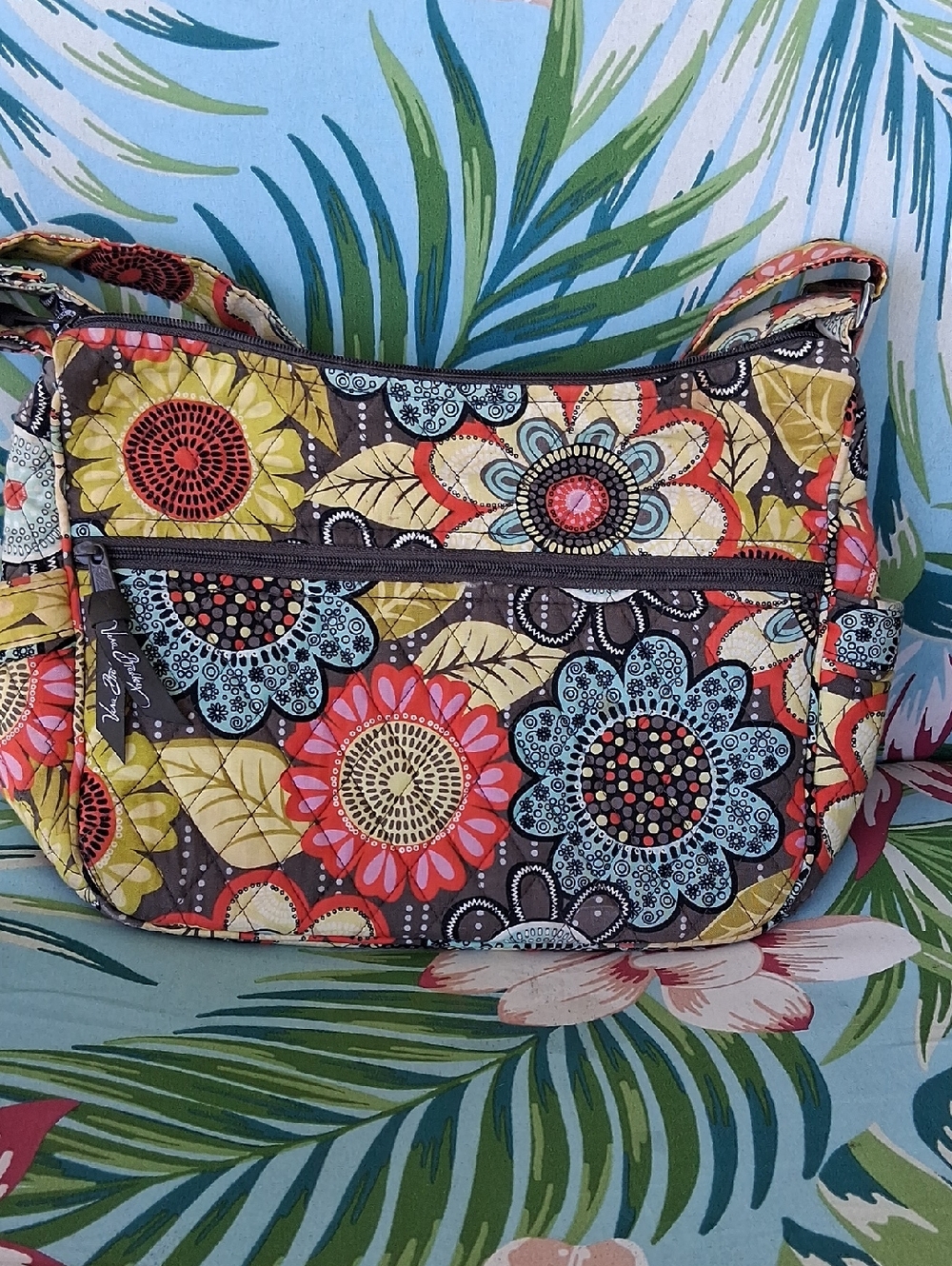 Vera Bradley Quilted Floral Crossbody Bag -  "Flower Shower"